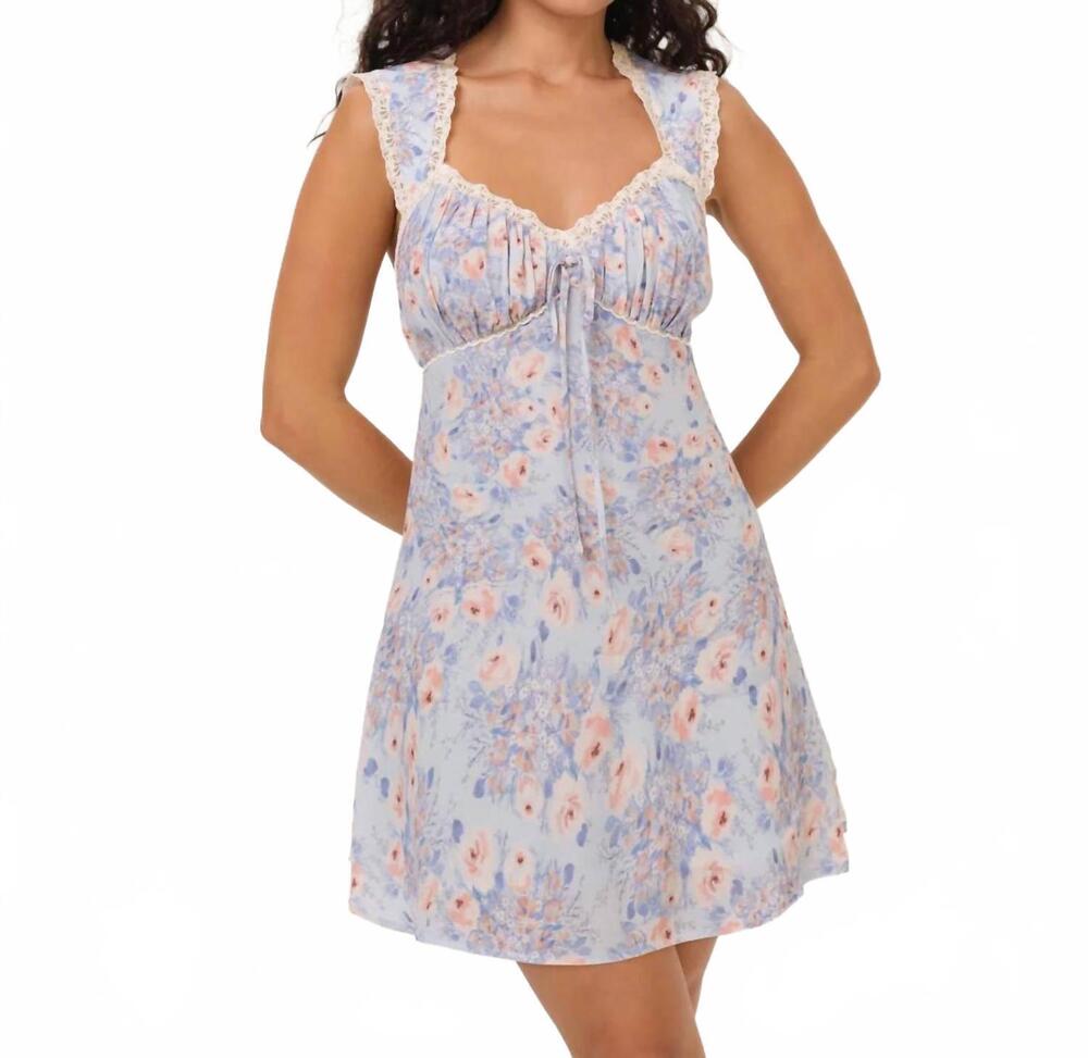 NEW FOR LOVE & LEMONS kaleidoscope mini dress in blue